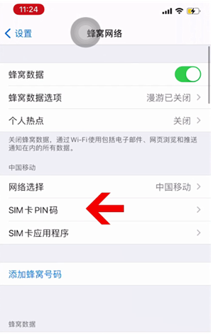 番阳镇苹果14维修网分享如何给iPhone14的SIM卡设置密码 